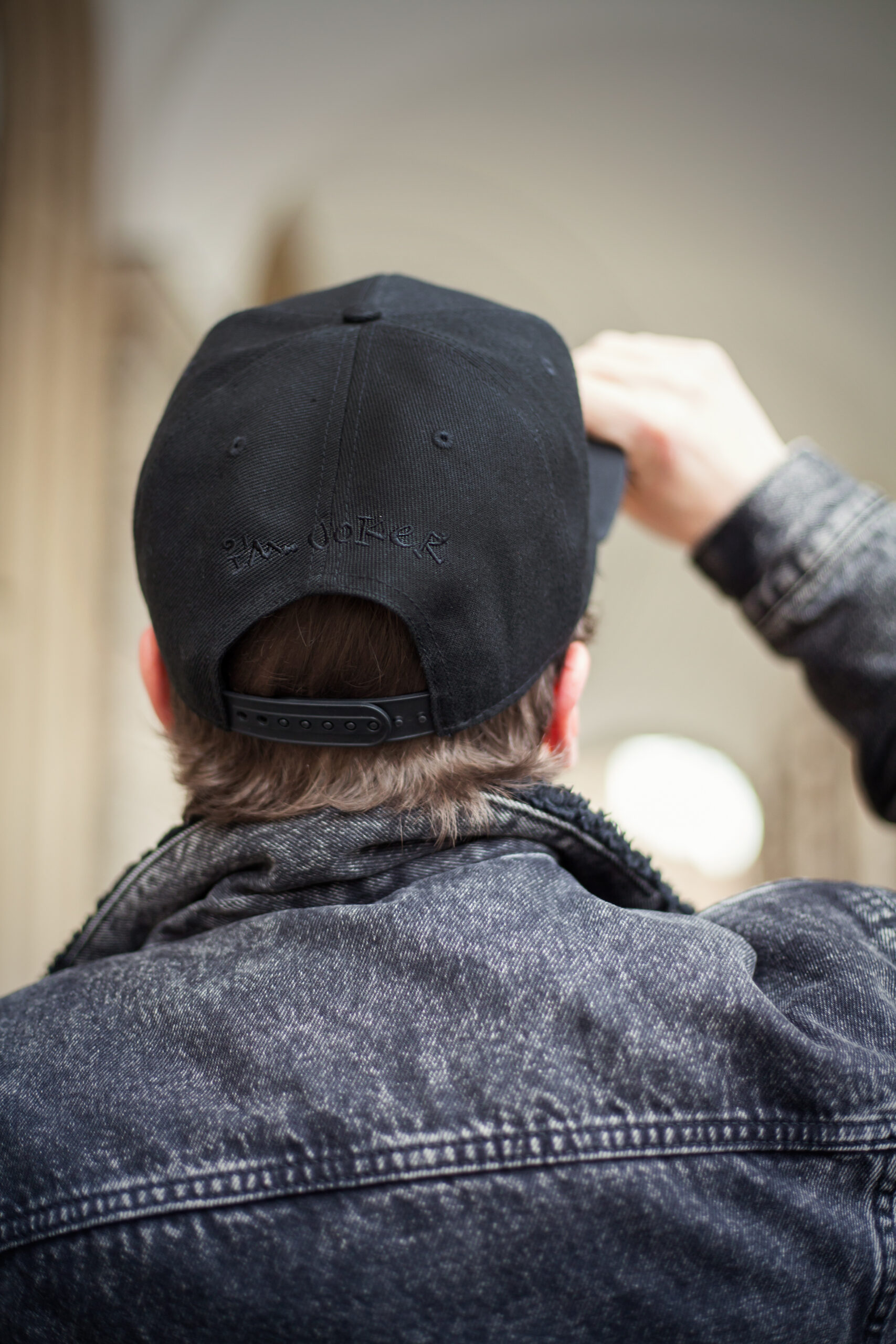 Black on black snapback kšiltovka I'M..JoKeR s 3D výšivkou 9 Žolíkova černá kšiltovka s černou 3D výšivkou