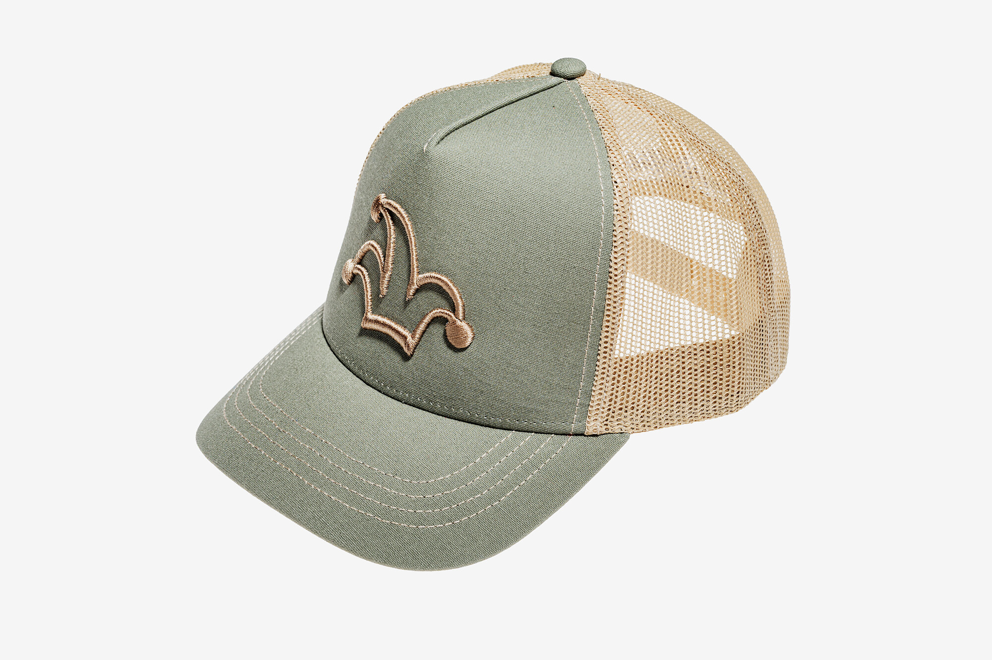Olivová-khaki trucker kšiltovka I'M..JoKeR s 3D výšivkou čepičky 2 Olivová trucker kšiltovka I'M..JoKeR s khaki 3D výšivkou čepičky.